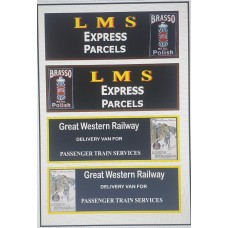 NT7 LMS or GWR Decals for E14 Parcel Van ( N Scale 1/148th)