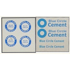 NT8 Blue Circle Decals for E50 Cement Mixer ( N Scale 1/148th)