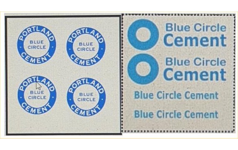 NT8 Blue Circle Decals for E50 Cement Mixer ( N Scale 1/148th)