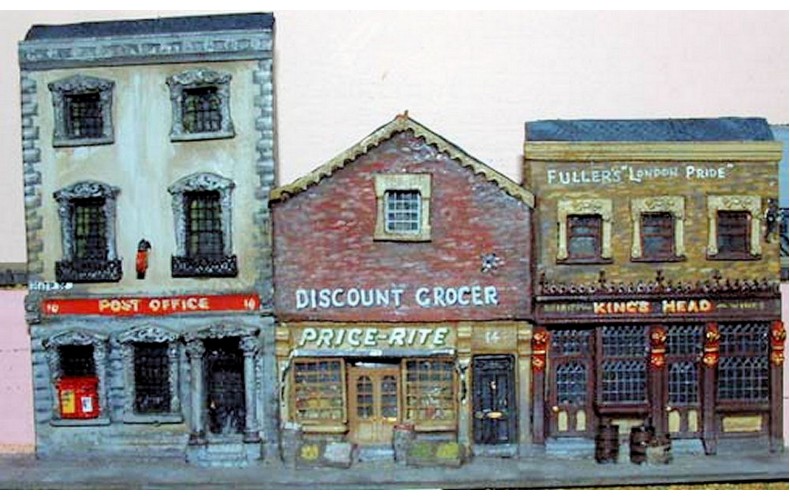 NV2set Pub, Post Office & shop Unpainted Kit N Scale 1:148