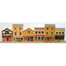 NV8set Parade of 6 shops Unpainted Kit N Scale 1:148