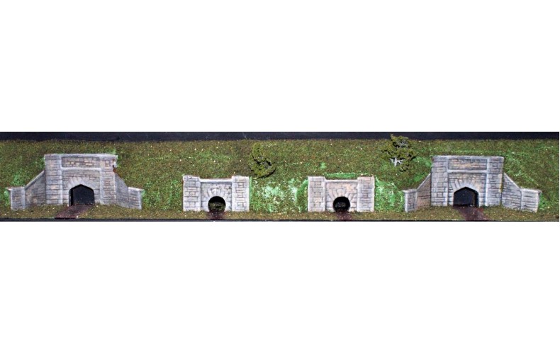 NV9 Water Culverts (2 large, 2 small) Unpainted Kit N Scale 1:148