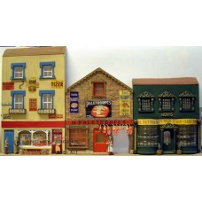 OB1 3 Ass Shops (Basic building Set) Unpainted Kit O Scale 1:43