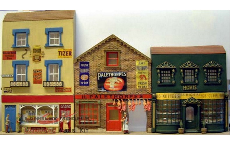 OB1 3 Ass Shops (Basic building Set) Unpainted Kit O Scale 1:43