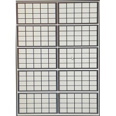 OC15b 20 pane Window Glazing Bars Large  White (O scale 1/43rd)