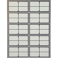 OC16a 4 pane Sash Window Glazing Bars Large  Black (O scale 1/43rd)