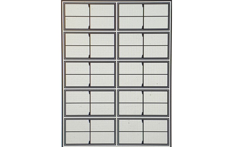 OC16a 4 pane Sash Window Glazing Bars Large  Black (O scale 1/43rd)