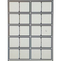 OC17a 2 pane Sash Window Glazing Bars Large  Black (O scale 1/43rd)