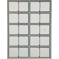 OC17a 2 pane Sash Window Glazing Bars Large  Black (O scale 1/43rd)