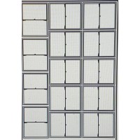 OC17c 2 pane Sash Window Glazing Bars Small  Black (O scale 1/43rd)