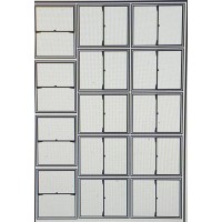 OC17c 2 pane Sash Window Glazing Bars Small  Black (O scale 1/43rd)