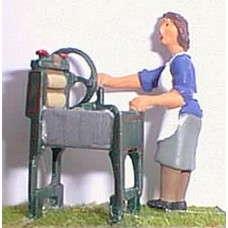 OF14 Woman & Mangle 1940/50's Unpainted Kit O Scale 1:43