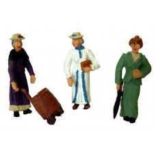 OF19 3 Vic/Edw Women standing shopping Unpainted Kit O Scale 1:43