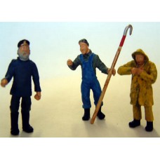 OF20p Painted 3 Trawlermen/Fishermen (O Scale 1/43rd)