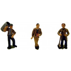 OF26p Painted 3 x Council/Municiple Workers & Dustbin (O Scale 1/43rd)