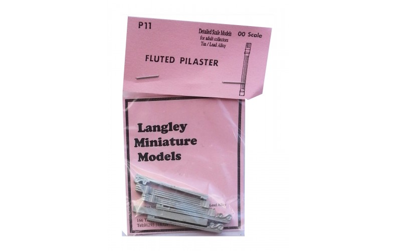 P11 6 Fluted Pilasters Unpainted Kit OO Scale 1:76