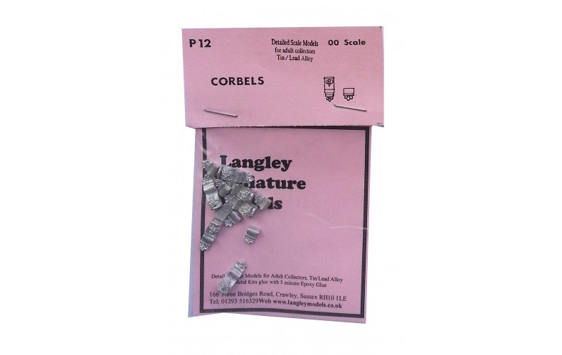 P12 6 large & 6 small Corbels Unpainted Kit OO Scale 1:76