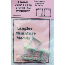 P1b 4 small decorated Georgian windows Unpainted Kit OO Scale 1:76