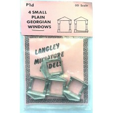 P1d 4 small Plain Georgian windows Unpainted Kit OO Scale 1:76