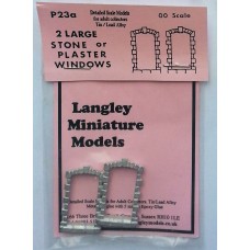 P23a 2 large Stone edged windows Unpainted Kit OO Scale 1:76