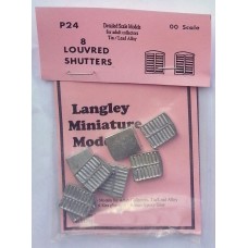 P24 8 louvre shutters(insert in window frames) Unpainted Kit OO Scale 1:76