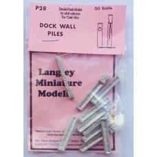 P28 10 assorted Wharf Piles (Oak Style) Unpainted Kit OO Scale 1:76