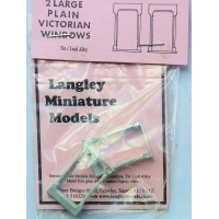 P2c 2 large Plain Victorian windows Unpainted Kit OO Scale 1:76