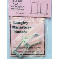 P2c 2 large Plain Victorian windows Unpainted Kit OO Scale 1:76