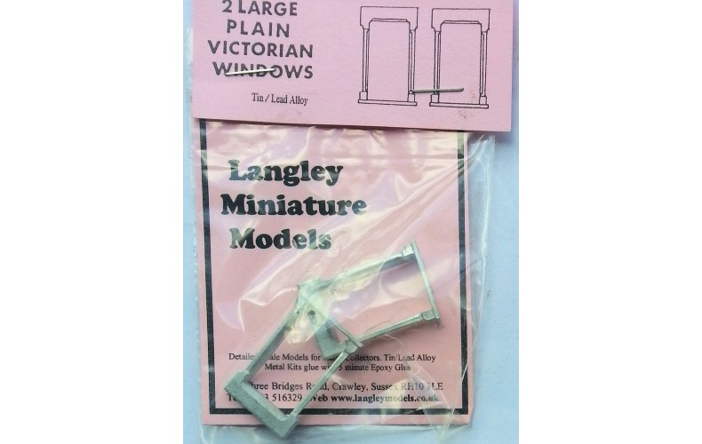 P2c 2 large Plain Victorian windows Unpainted Kit OO Scale 1:76