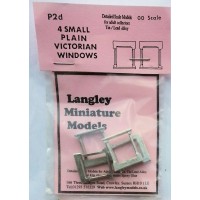 P2d 4 small Plain Victorian windows Unpainted Kit OO Scale 1:76