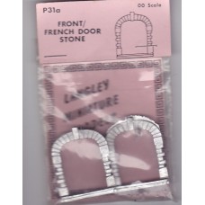 P31a 2 front or French doors - stone edged Unpainted Kit OO Scale 1:76