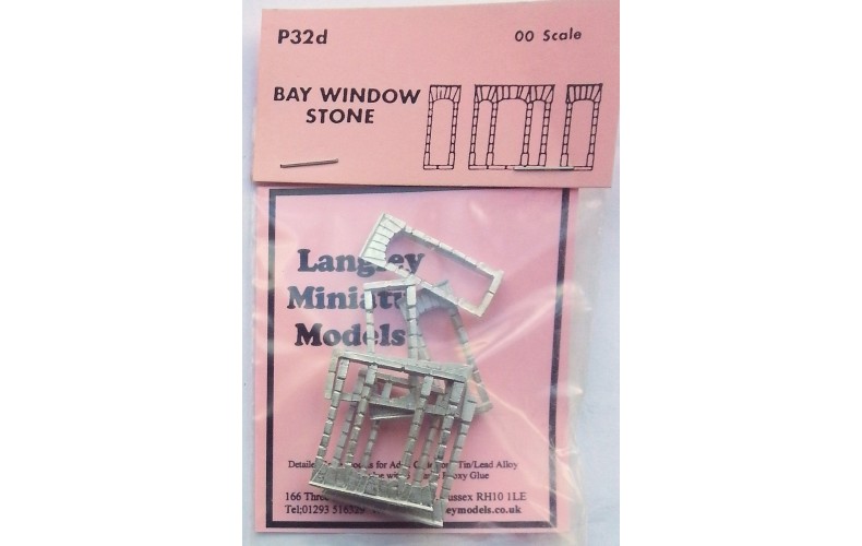 P32d 2 Bay Windows - Stone Unpainted Kit OO Scale 1:76
