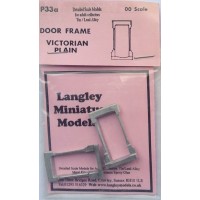 P33a 2 Door frames - Victorian Plain Unpainted Kit OO Scale 1:76