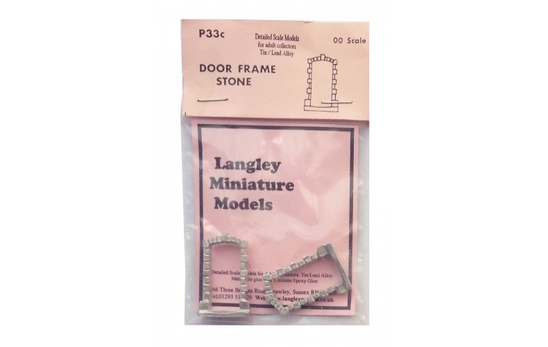 P33c 2 Door frames - Stone Unpainted Kit OO Scale 1:76