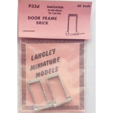 P33d 2 Door frames - Brick Unpainted Kit OO Scale 1:76