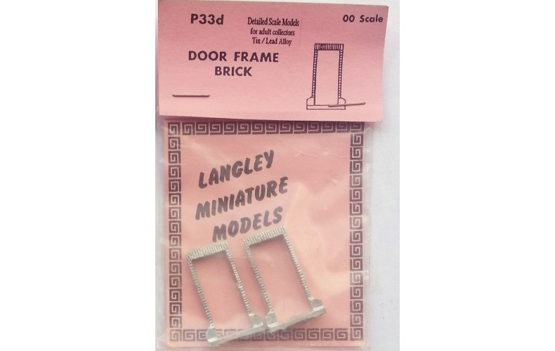 P33d 2 Door frames - Brick Unpainted Kit OO Scale 1:76