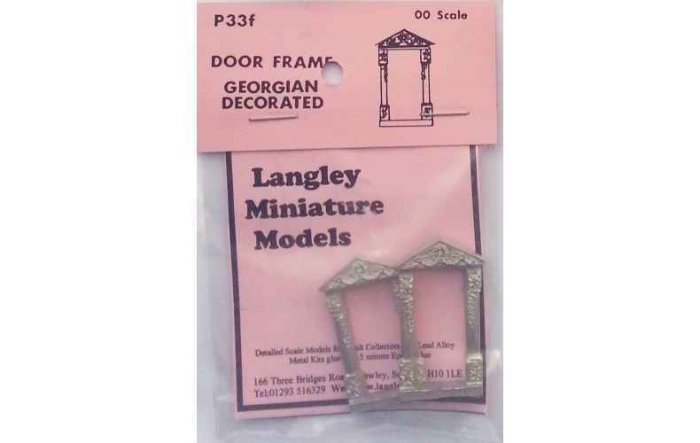 P33f 2 Door frames - Georgian decorated Unpainted Kit OO Scale 1:76