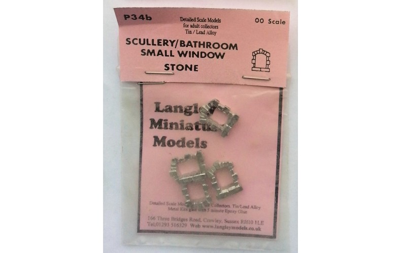 P34b 4 Scullery/bathroom window - Stone Unpainted Kit OO Scale 1:76