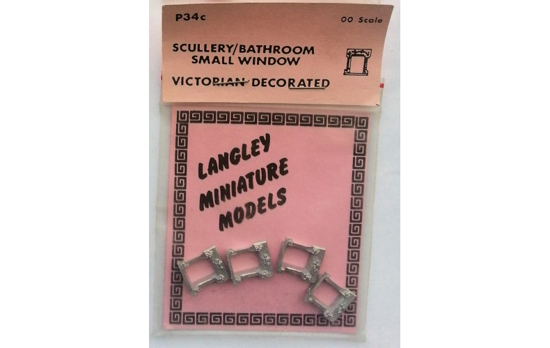 P34c 4 Scullery/bathroom window - Vic. Dec. Unpainted Kit OO Scale 1:76