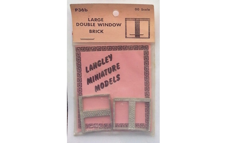 P36b 2 large double window - Brick Unpainted Kit OO Scale 1:76