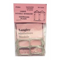 P36e 2 large double window - Georgian Plain Unpainted Kit OO Scale 1:76