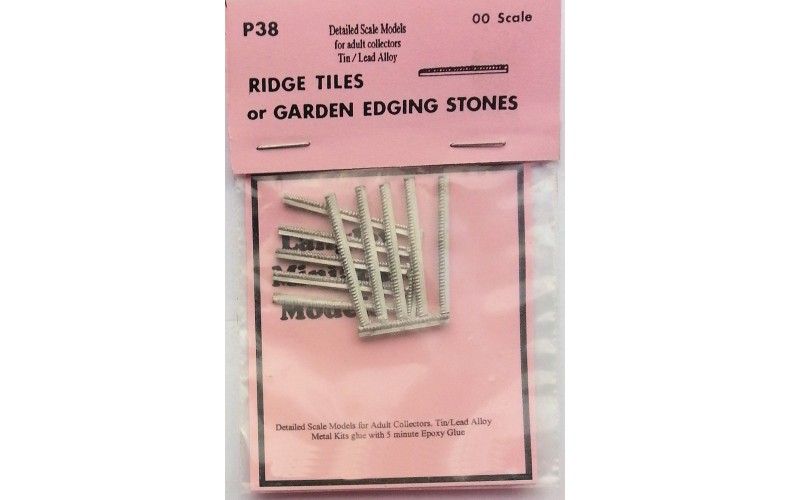 P38 10 strips Ridge tiles/garden edging Unpainted Kit OO Scale 1:76