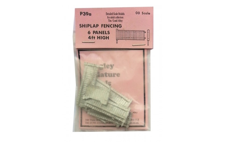 P39a 6 x 4ft fencing panels (shiplap) Unpainted Kit OO Scale 1:76
