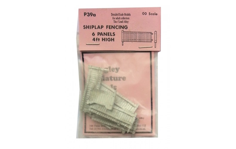 P39a 6 x 4ft fencing panels (shiplap) Unpainted Kit OO Scale 1:76