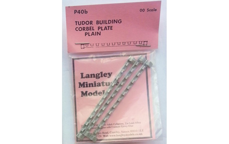 P40b 3 Tudor building Corbel strips - Plain Unpainted Kit OO Scale 1:76