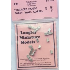 P41 Terr.house party wall corbels 6 lrg,6 small Unpainted Kit OO Scale 1:76