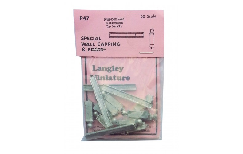 P47 Wall capping & posts for villa fronts Unpainted Kit OO Scale 1:76