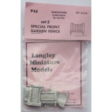 P48 5 special front garden fence Unpainted Kit OO Scale 1:76