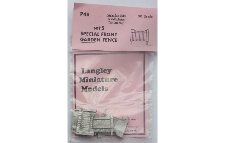 P48 5 special front garden fence Unpainted Kit OO Scale 1:76