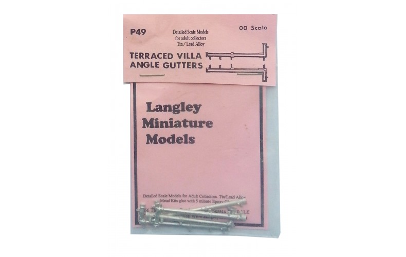 P49 Villa gutter elbows (2 x RH & 2 x LH) Unpainted Kit OO Scale 1:76